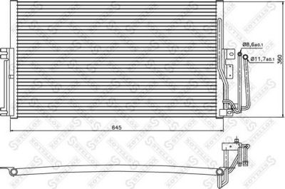 STELLOX Радиатор кондиционера (конденсор) (10-45008-SX)