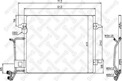 STELLOX Радиатор кондиционера (конденсор) (10-45024-SX)