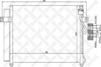 Stellox 10-45028-SX конденсатор, кондиционер на HYUNDAI GETZ (TB)