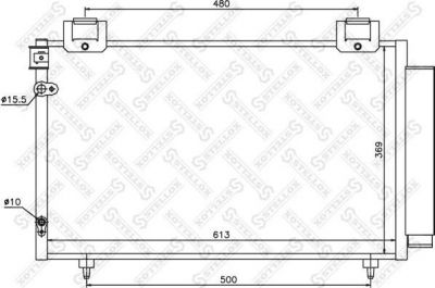 Stellox 10-45038-SX конденсатор, кондиционер на TOYOTA AVENSIS (T25_)