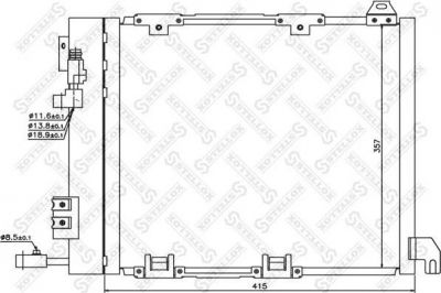 STELLOX Радиатор кондиционера (конденсор) (10-45058-SX)