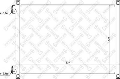 Stellox 10-45091-SX конденсатор, кондиционер на FIAT PUNTO (188)