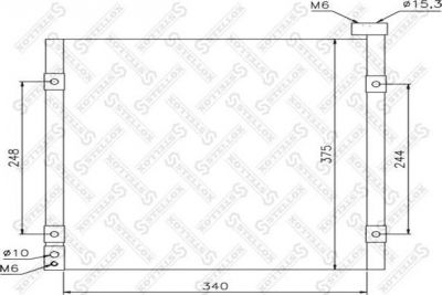 Stellox 10-45095-SX конденсатор, кондиционер на HONDA CIVIC VI Fastback (MA, MB)