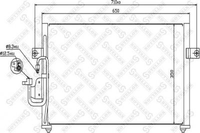 Stellox 10-45100-SX конденсатор, кондиционер на HYUNDAI LANTRA II Wagon (J-2)