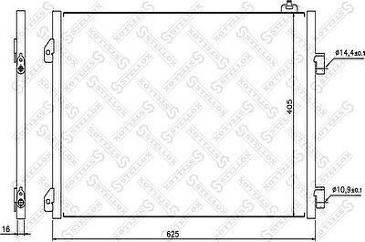 Stellox 10-45147-SX конденсатор, кондиционер на RENAULT CLIO Grandtour (KR0/1_)