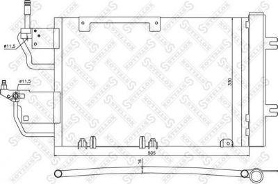 STELLOX Радиатор кондиционера (конденсор) (10-45173-SX)