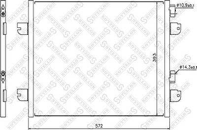 Stellox 10-45174-SX конденсатор, кондиционер на RENAULT SCЙNIC I (JA0/1_)