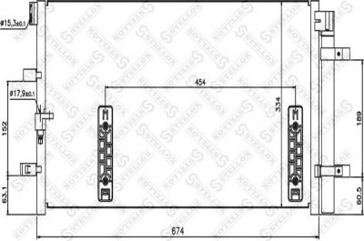 STELLOX Радиатор конд. Audi A4/A5/Q5 1.8TFSi-3.2TFSi 07> (10-45181-SX)