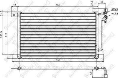 Stellox 10-45184-SX конденсатор, кондиционер на 3 (E46)