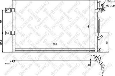 Stellox 10-45191-SX конденсатор, кондиционер на MERCEDES-BENZ S-CLASS купе (C216)