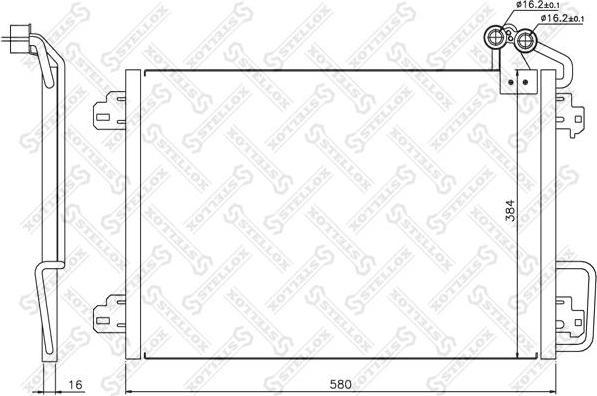 STELLOX Радиатор кондиционера (конденсор) (10-45197-SX)