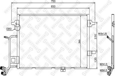 STELLOX Радиатор кондиционера (конденсор) (10-45204-SX)
