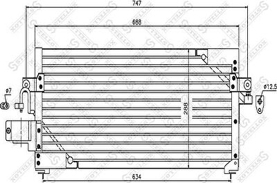 Stellox 10-45246-SX конденсатор, кондиционер на NISSAN SUNNY III Hatchback (N14)