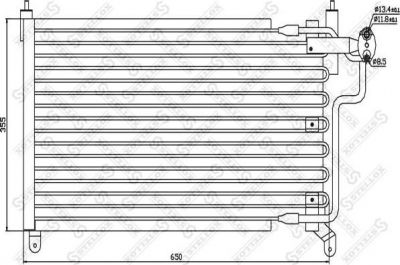 Stellox 10-45306-SX конденсатор, кондиционер на OPEL VECTRA A (86_, 87_)