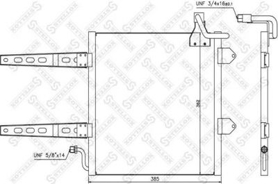 Stellox 10-45312-SX конденсатор, кондиционер на VW LUPO (6X1, 6E1)