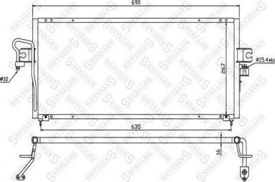 STELLOX 10-45323-SX_радиатор кондиционера! Nissan Almera all N15 96> (10-45323-SX)