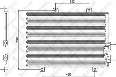 Stellox 10-45326-SX конденсатор, кондиционер на ALFA ROMEO 146 (930)