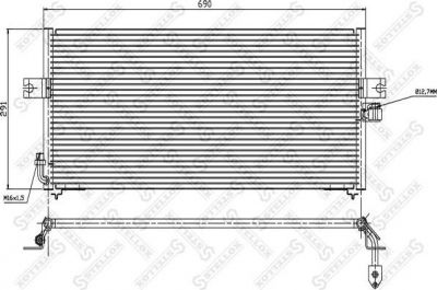 Stellox 10-45327-SX конденсатор, кондиционер на NISSAN ALMERA I (N15)