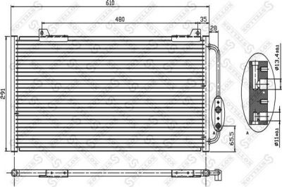 Stellox 10-45332-SX конденсатор, кондиционер на ROVER 200 (RF)