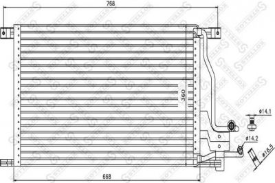 Stellox 10-45336-SX конденсатор, кондиционер на FORD TRANSIT c бортовой платформой/ходовая часть (E_ _)
