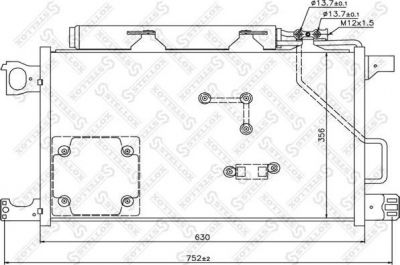 Stellox 10-45345-SX конденсатор, кондиционер на MERCEDES-BENZ C-CLASS (W203)