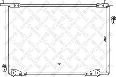 Stellox 10-45367-SX конденсатор, кондиционер на HONDA ACCORD VI (CG, CK)