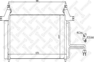 Stellox 10-45417-SX конденсатор, кондиционер на FIAT STILO (192)