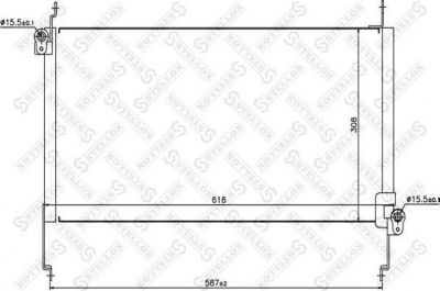 Stellox 10-45418-SX конденсатор, кондиционер на FIAT MAREA Weekend (185)