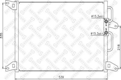 Stellox 10-45421-SX конденсатор, кондиционер на FIAT MAREA Weekend (185)