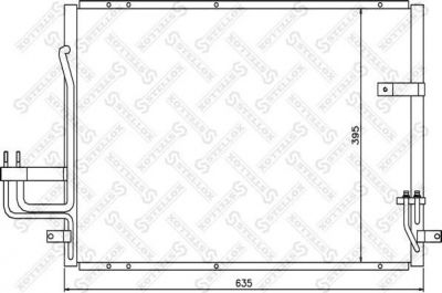 Stellox 10-45442-SX конденсатор, кондиционер на KIA CARENS II (FJ)