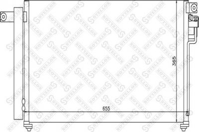 Stellox 10-45446-SX конденсатор, кондиционер на KIA RIO II (JB)