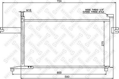 Stellox 10-45474-SX конденсатор, кондиционер на NISSAN MICRA II (K11)