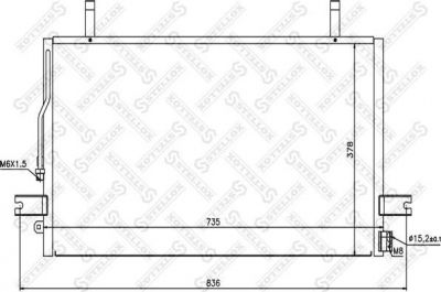 Stellox 10-45477-SX конденсатор, кондиционер на NISSAN PATHFINDER II (R50)
