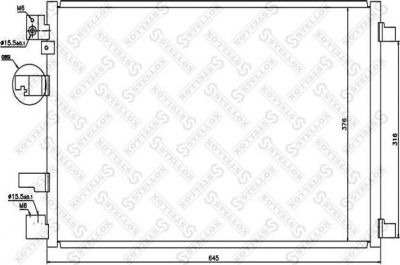 Stellox 10-45483-SX конденсатор, кондиционер на NISSAN QASHQAI / QASHQAI +2 (J10, JJ10)