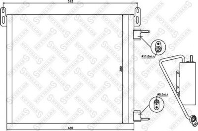 Stellox 10-45496-SX конденсатор, кондиционер на OPEL VECTRA C