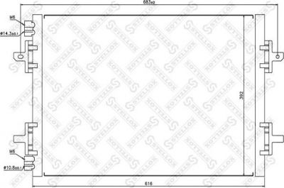 Stellox 10-45504-SX конденсатор, кондиционер на RENAULT ESPACE III (JE0_)