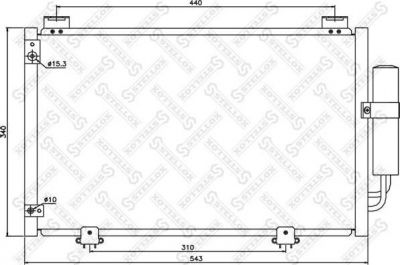 Stellox 10-45537-SX конденсатор, кондиционер на TOYOTA YARIS VERSO (_NLP2_, _NCP2_)