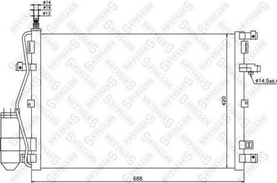 Stellox 10-45545-SX конденсатор, кондиционер на VOLVO XC90 I