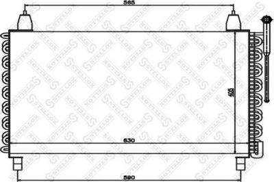 Stellox 10-45549-SX конденсатор, кондиционер на MERCEDES-BENZ S-CLASS (W126)