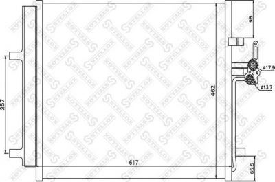 Stellox 10-45562-SX конденсатор, кондиционер на FORD MONDEO IV седан (BA7)