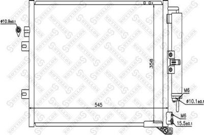 Stellox 10-45583-SX конденсатор, кондиционер на RENAULT CLIO Grandtour (KR0/1_)