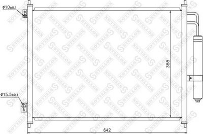 Stellox 10-45585-SX конденсатор, кондиционер на NISSAN X-TRAIL (T31)