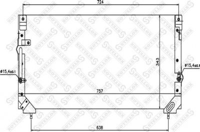 Stellox 10-45588-SX конденсатор, кондиционер на TOYOTA LAND CRUISER 80 (_J8_)