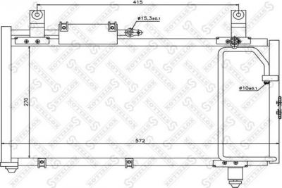 Stellox 10-45603-SX конденсатор, кондиционер на SUZUKI SWIFT II седан (AH, AJ)