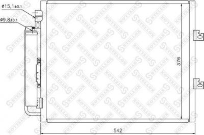 Stellox 10-45651-SX конденсатор, кондиционер на RENAULT TWINGO II (CN0_)