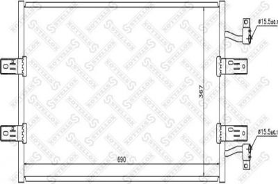Stellox 10-45667-SX конденсатор, кондиционер на OPEL VIVARO c бортовой платформой/ходовая часть (E7)
