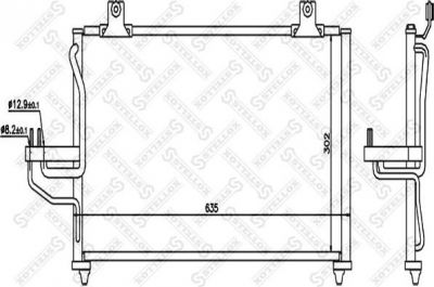 Stellox 10-45675-SX конденсатор, кондиционер на KIA SHUMA II (FB)