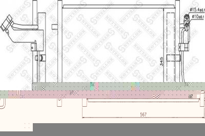 Stellox 10-45735-SX конденсатор, кондиционер на MAZDA 3 седан (BL)