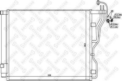 Stellox 10-45746-SX конденсатор, кондиционер на HYUNDAI i40 CW (VF)