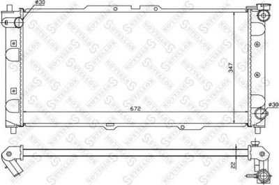 STELLOX 10-25216-SX радиатор системы охлаждения! без AC Mazda 323 1.5i/1.8i 16V 94-98 (1025216SX)